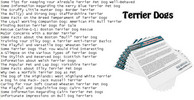 Thumbnail Terrier Dogs PLR Articles Thumbnail Terrier Dogs PLR Articles