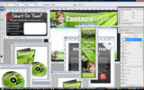 Thumbnail  Camtasia Video Marketing Minisite Template PSD graphics