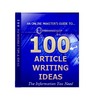 Thumbnail 100 Article Writing Ideas Unrestricted PLR Ebook