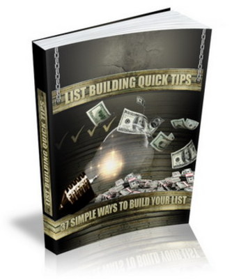 Product picture List Building Quick Tips (37 Easy Ways to Build List) PLR
