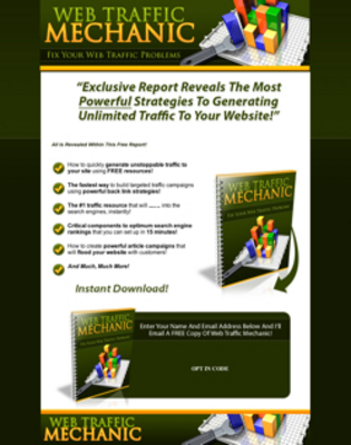 Product picture Web Traffic Mechanic With Premium Squeeze Page Template