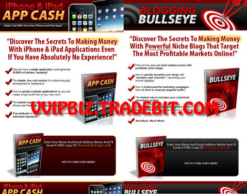 Product picture Blogging Bullseye + iPhone & iPad APP CASH +  Professional Squeeze Pages 