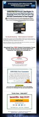 Product picture PLR Tweets Comes with UNRESTRICTED Private Label Rights