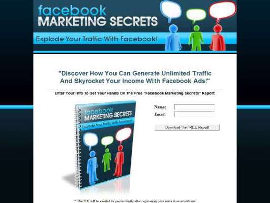 Product picture Facebook Marketing Secrets (PLR) + Unique Squeezepage & Full Source Files!