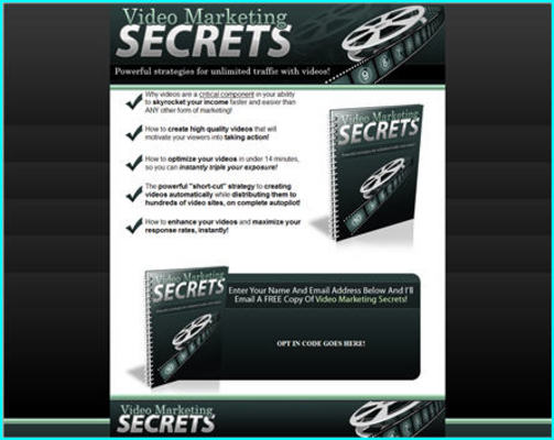 Product picture Video Marketing Secrets (PLR) + Unique Squeezepage & Full Source Files!