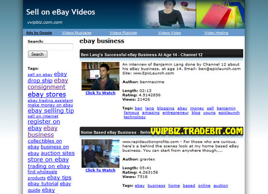 Product picture Sell on eBay Videos Site Multiple Clickbank & AdSense Income