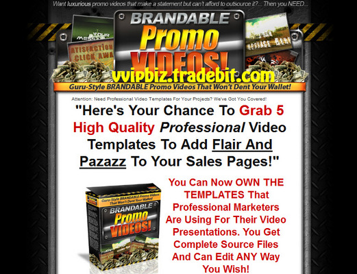 Product picture Brandable Promo Videos - Professional Video Templates Complete Source Files PLR RR