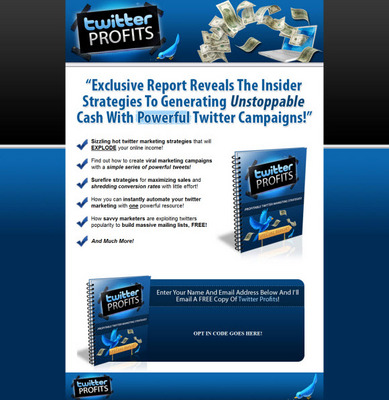 Product picture Twitter Profits : Sizzling Hot Twitter Marketing Strategies PLR Report