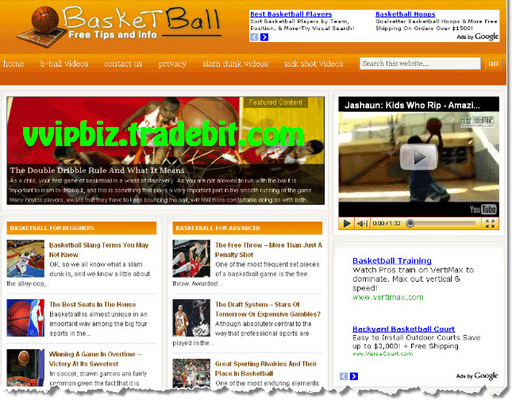 Product picture Basketball Wordpress Blogs + Review Sites (3 Income Streams - Adsense, Amazon, Clickbank)