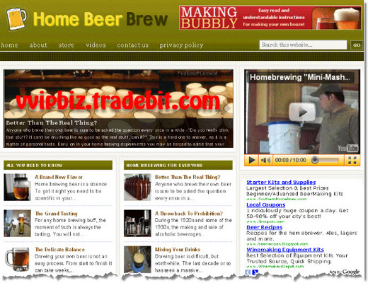 Product picture Home Brewing Wordpress Blogs + Review Sites (3 Income Streams - Adsense, Amazon, Clickbank)
