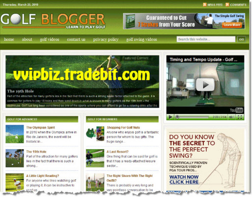 Product picture Golf Niche Wordpress Blogs + Review Sites (3 Income Streams - Adsense, Amazon, Clickbank)