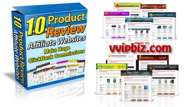 Product picture Ready-Made 10 Premium Affiliate Review Website Templates With Transferable MRR + Bonus