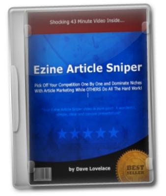 Product picture  Ezine Article Sniper Video Course - Niche Domination Secrets 