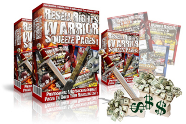 Product picture Resell Rights Warrior Package Squeeze Page Templates MRR 