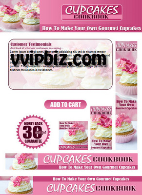 Product picture Cupcake Cookbook PLR Website Templates Pack