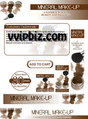 Product picture Mineral Makeup PLR Minisite Graphics