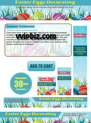 Product picture Easter Eggs Decorating Plr Minisite Template