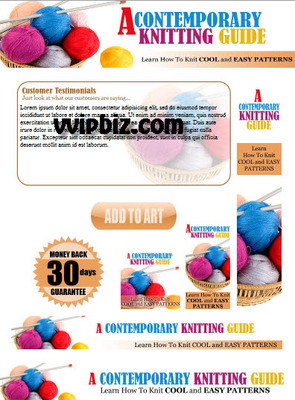 Product picture Knitting Minisite with Psd Template Plr Pack