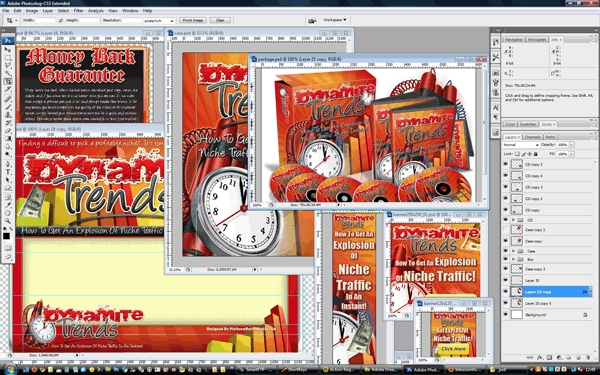Product picture Dynamite Trends Minisite Template PSD graphics