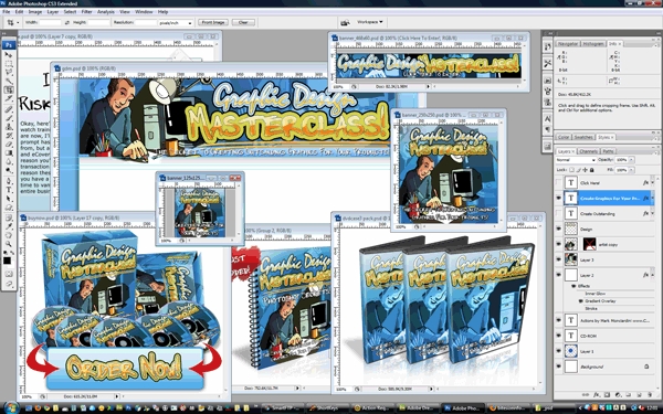 Product picture Graphic Design Masterclass Minisite Template PSD graphics