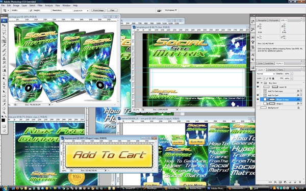 Product picture Social Site Matrix Traffic Minisite Template PSD graphics