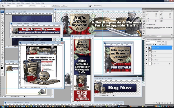 Product picture Traffic Armour Keywords Minisite Template PSD graphics
