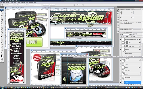 Product picture Super Sign Up System Minisite Template PSD graphics