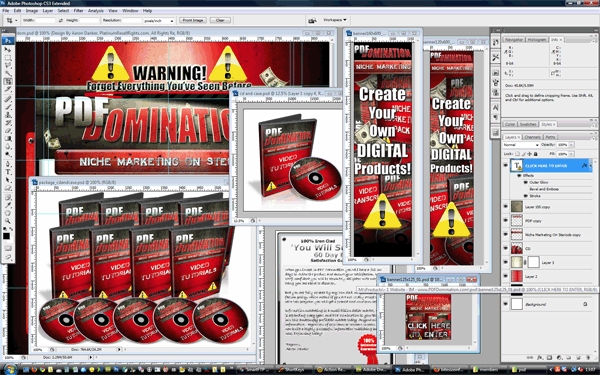 Product picture PDF Domination Mini Site Template PSD Graphics