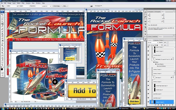 Product picture Rocket Launch Formula Minisite Web Template PSD Graphics