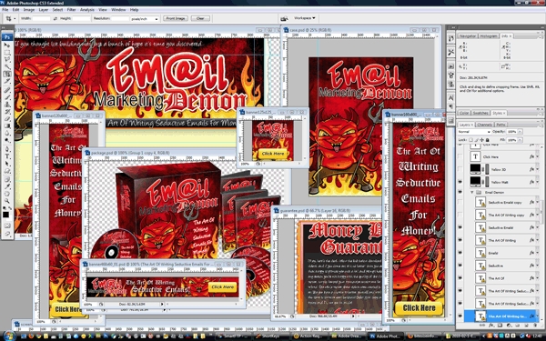 Product picture Email Marketing Demon Minisite Web Templates PSD Graphics