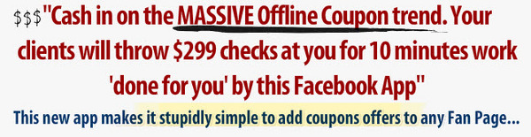 Product picture Facebook Coupon App PLR Video Ebook Script