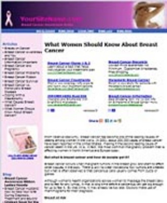 Product picture Breast Cancer Website Template PLR