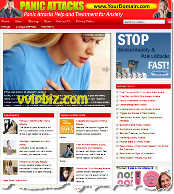 Product picture Panic Attacks Website PLR - WordPress Health Niche Blogs