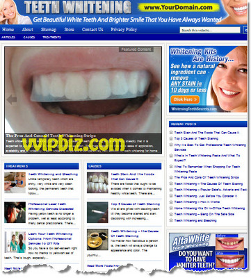 Product picture Teeth Whitening Website PLR - Turnkey WordPress Blogs