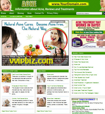 Product picture Acne Website PLR - Turnkey WordPress Blogs