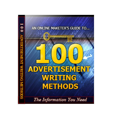 Product picture 100 Advertisement Writing Methods Unrestricted PLR Ebook