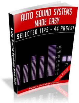 Product picture Auto Sound Systems Made Easy MRR Ebook with Giveaway Rights