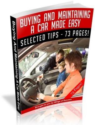 Product picture Buying and Maintaining a Car MRR Ebook with Giveaway Rights