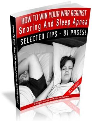 Product picture Snoring, Sleep Apnea: Symptoms Treatments and Cures MRR Ebook 