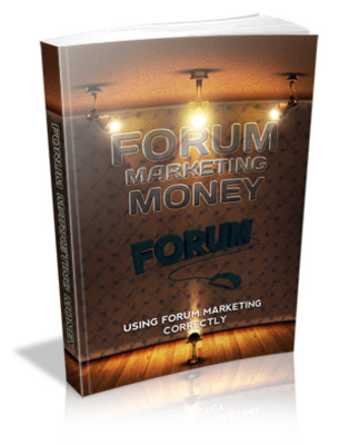 Product picture Forum Marketing Money MRR with Giveaway Rights eBook