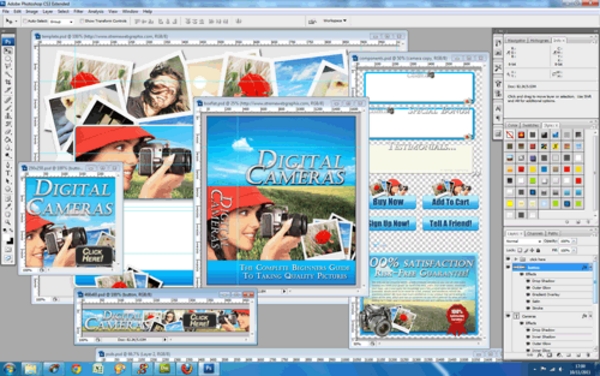 Product picture Digital Cameras Niche Website Template - PSD Included