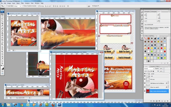 Product picture Martial Arts Niche Website Template - Self Defense PSD Graphics