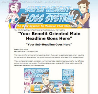 Product picture Weight Loss Niche Website Template - PSD Included