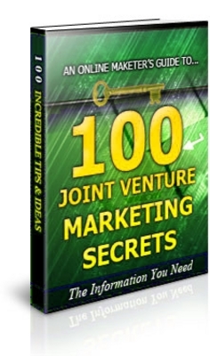 Product picture 100 Joint Venture Marketing Secrets Unrestricted PLR Ebook