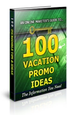 Product picture Vacation Promo Ideas Unrestricted PLR Ebook