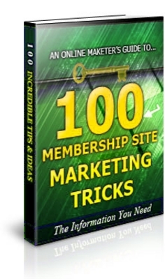 Product picture 100 Membership Site Marketing Tricks Unrestricted PLR Ebook