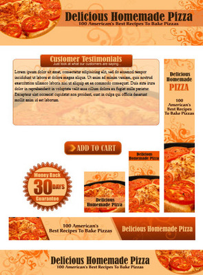 Product picture Homemade Pizza Recipes Website Template Plr Pack