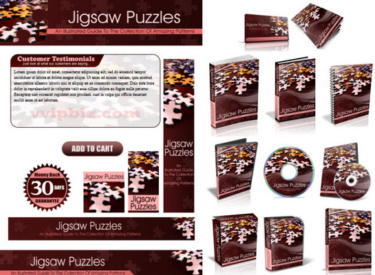 Product picture Jigsaw Puzzles Website Template Plr Pack