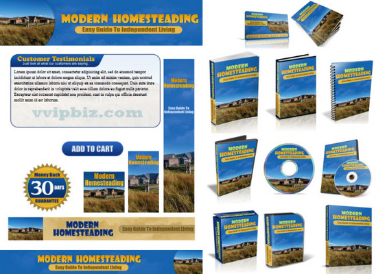 Product picture Modern Homesteading Website Template Plr Pack