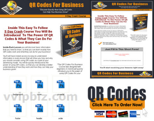 Product picture QR Codes For Business PLR Crash Course